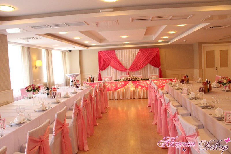 Бело-розовая свадьба в Отеле Екатерина 