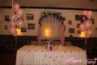 Фиолетовая Фиолетовая свадьба в ресторане Кобзарь